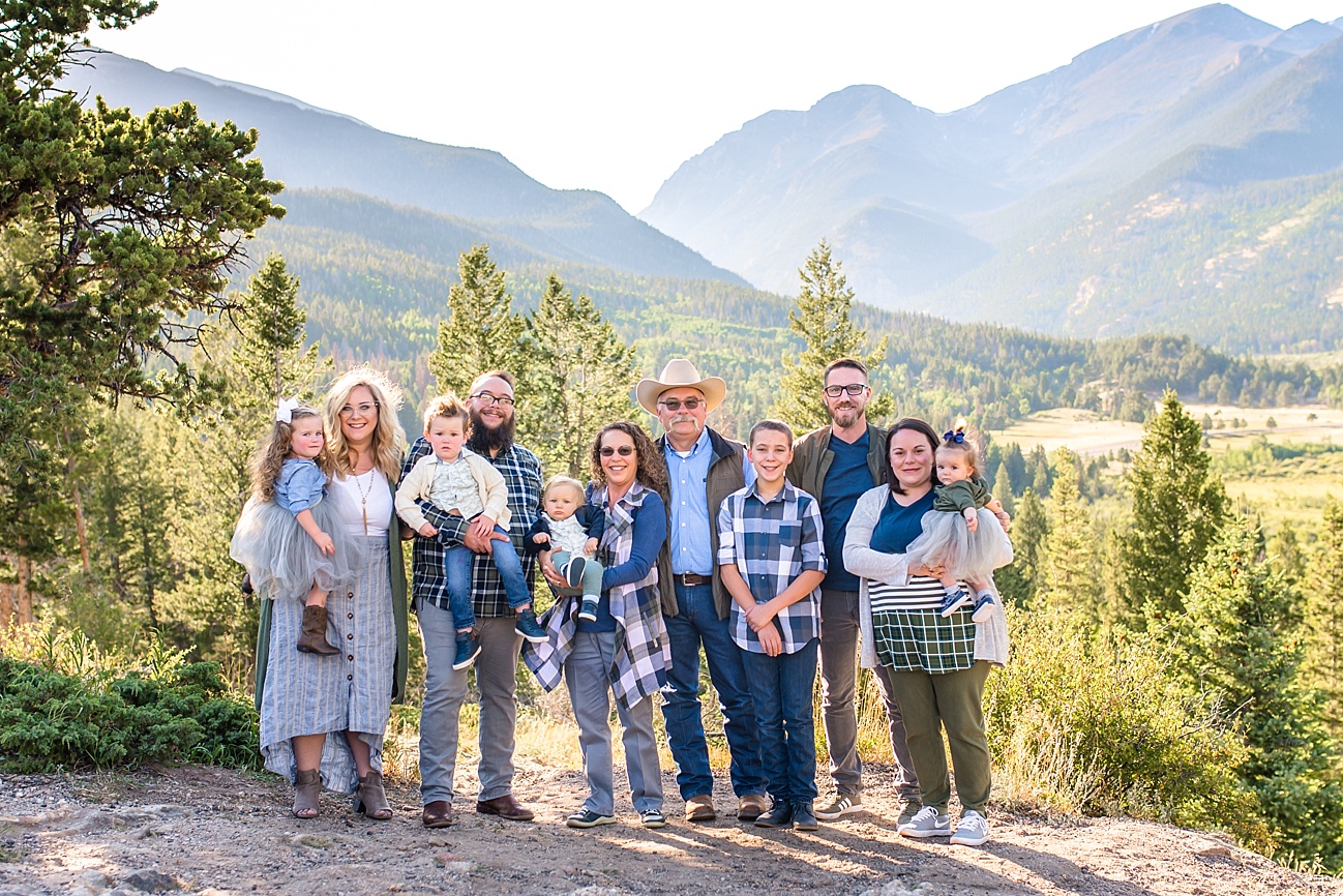 extended family at rocky mountain national park